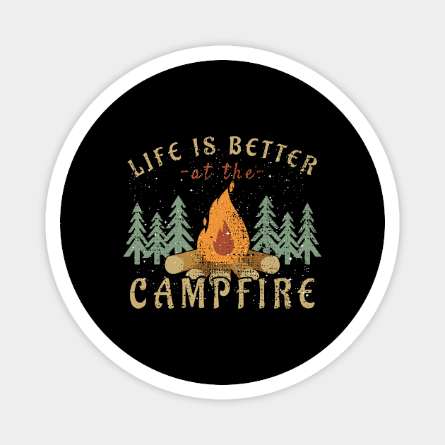 Camping - Life Is Better By The Campfire Magnet by Shiva121